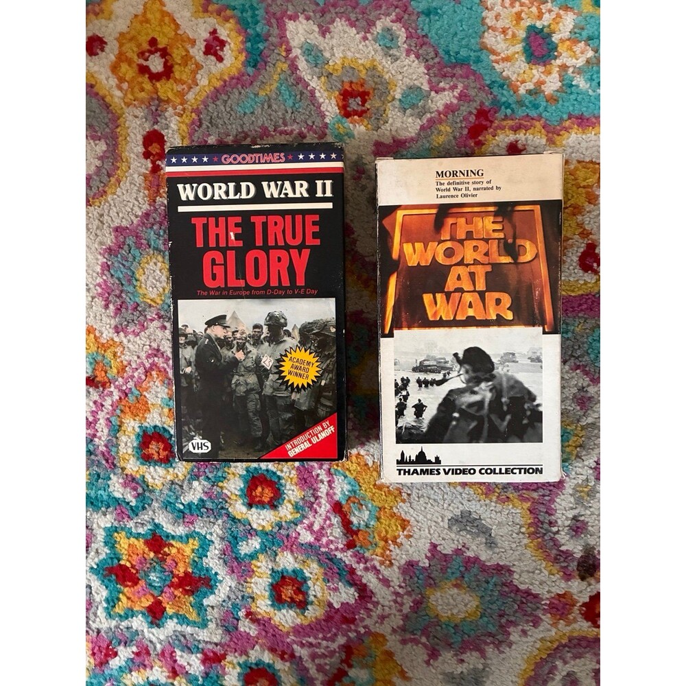Vintage WWII Documentary VHS Lot – The True Glory & The World at War Tested